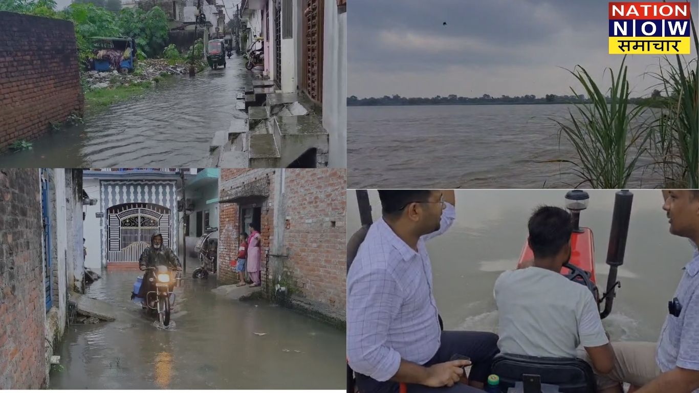 पीलीभीत लगातार बारिश से बढ़ी मुसीबत, शारदा नदी उफान पर – 38 एकड़ जमीन जलमग्न